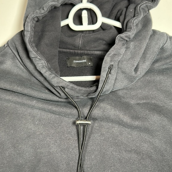 Men’s Zanerobe Lowgo Hood Sweatshirt Black sz M - Picture 2 of 6